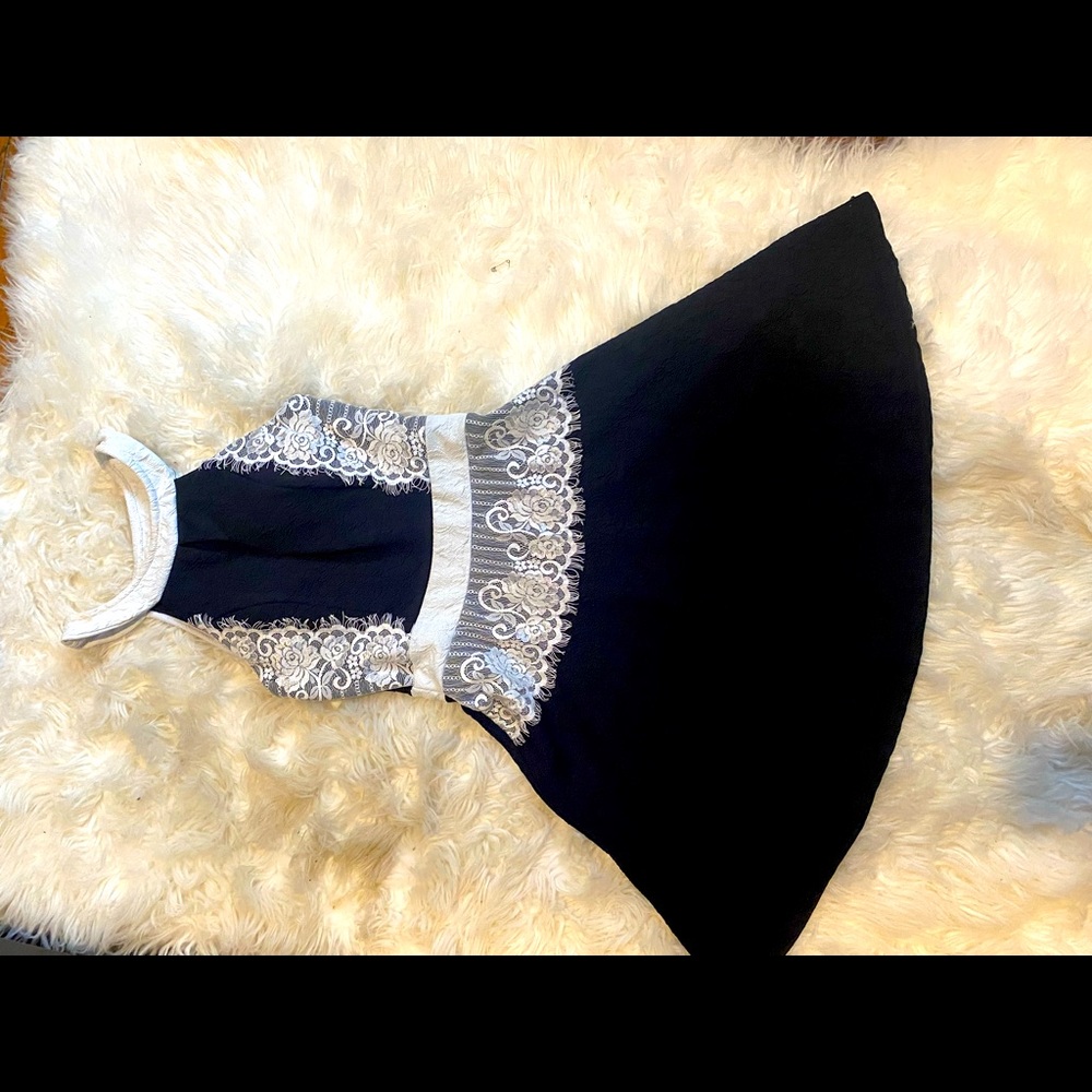 Black dress with lace detail